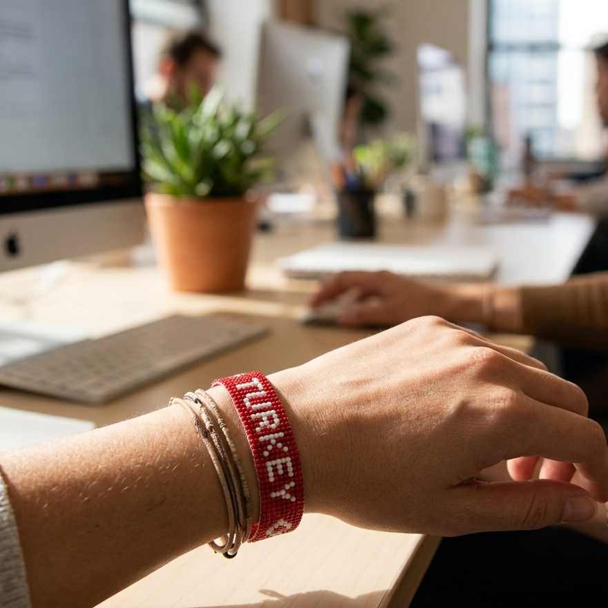 Turkey Flag Bracelet – Handmade Adjustable Bracelet