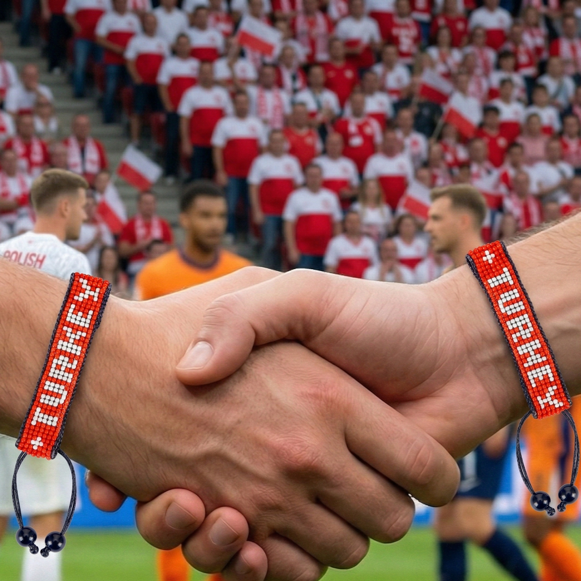 Bracelet Perlé Drapeau Turquie Coupe du Monde 2026 – Fait Main & Ajustable