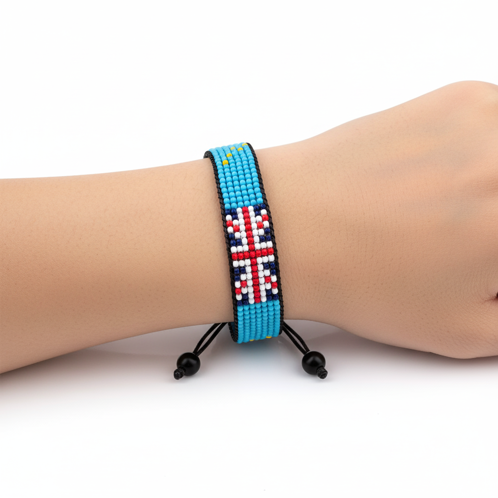 Tuvalu Flaggenarmband: Verstellbares Boho-Stil Seilarmband für Damen & Herren