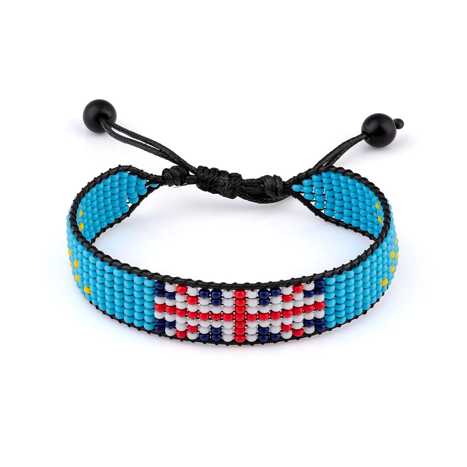Tuvalu Flag Bracelet: Adjustable, Boho Style Rope Bracelet for Women & Men