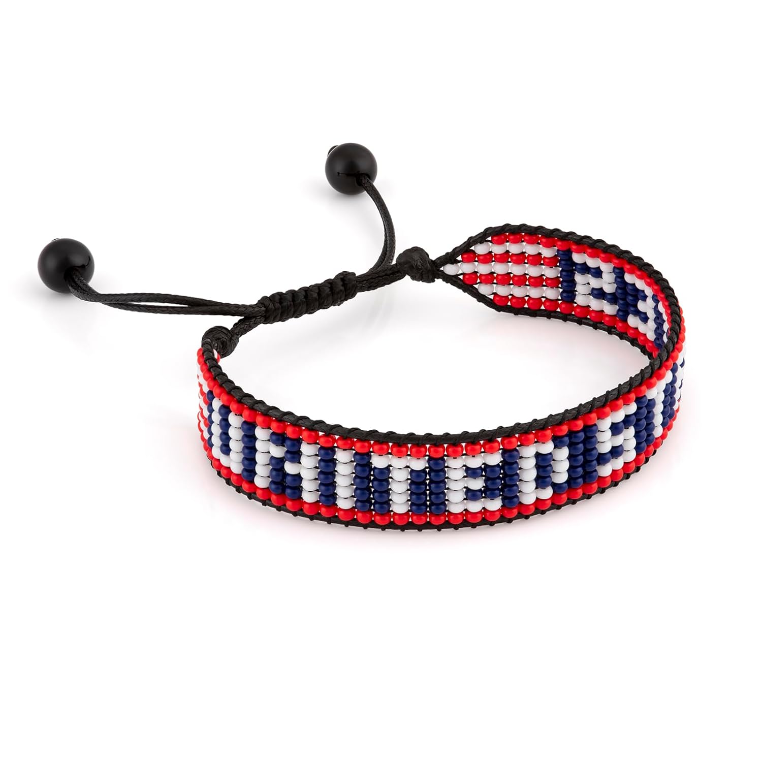 World Cup 2026 U.S.A Beaded Flag Bracelet – Handmade & Adjustable