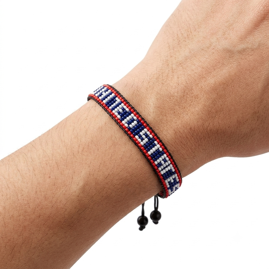 U.S.A Flag Bracelet – Handmade Adjustable Bracelet