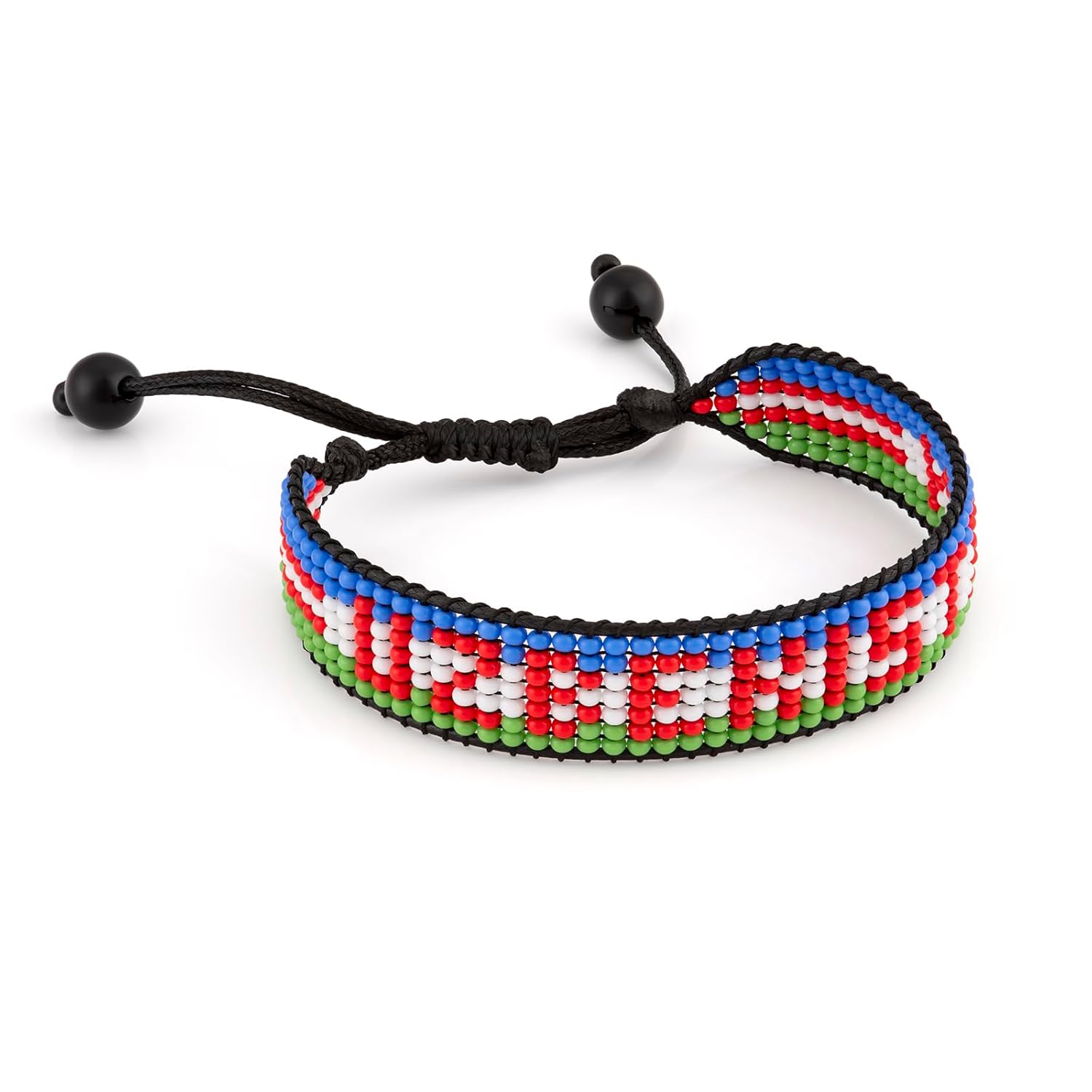 World Cup 2026 Uzbekistan Beaded Flag Bracelet – Handmade & Adjustable