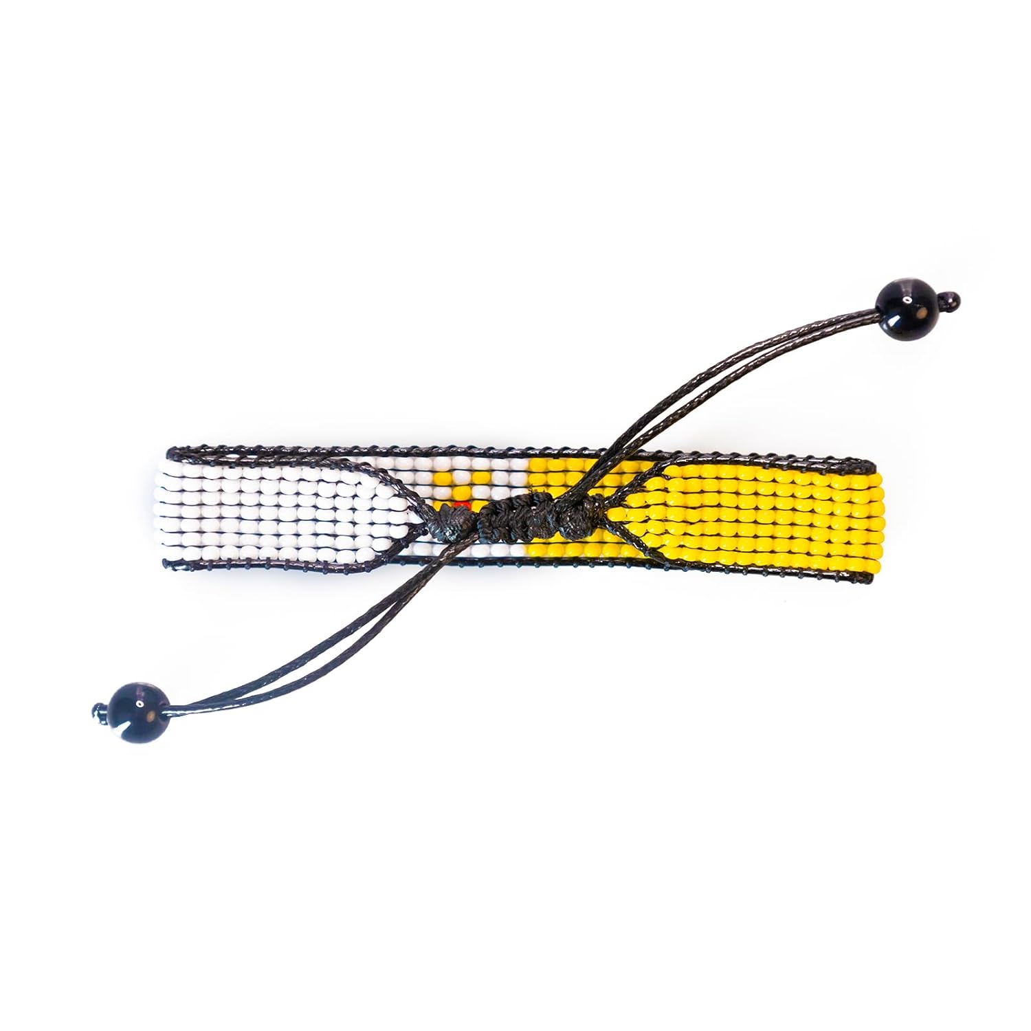 Armband mit der Flagge des Vatikans: Handgefertigtes, verstellbares Boho-Armband mit patriotischem Design