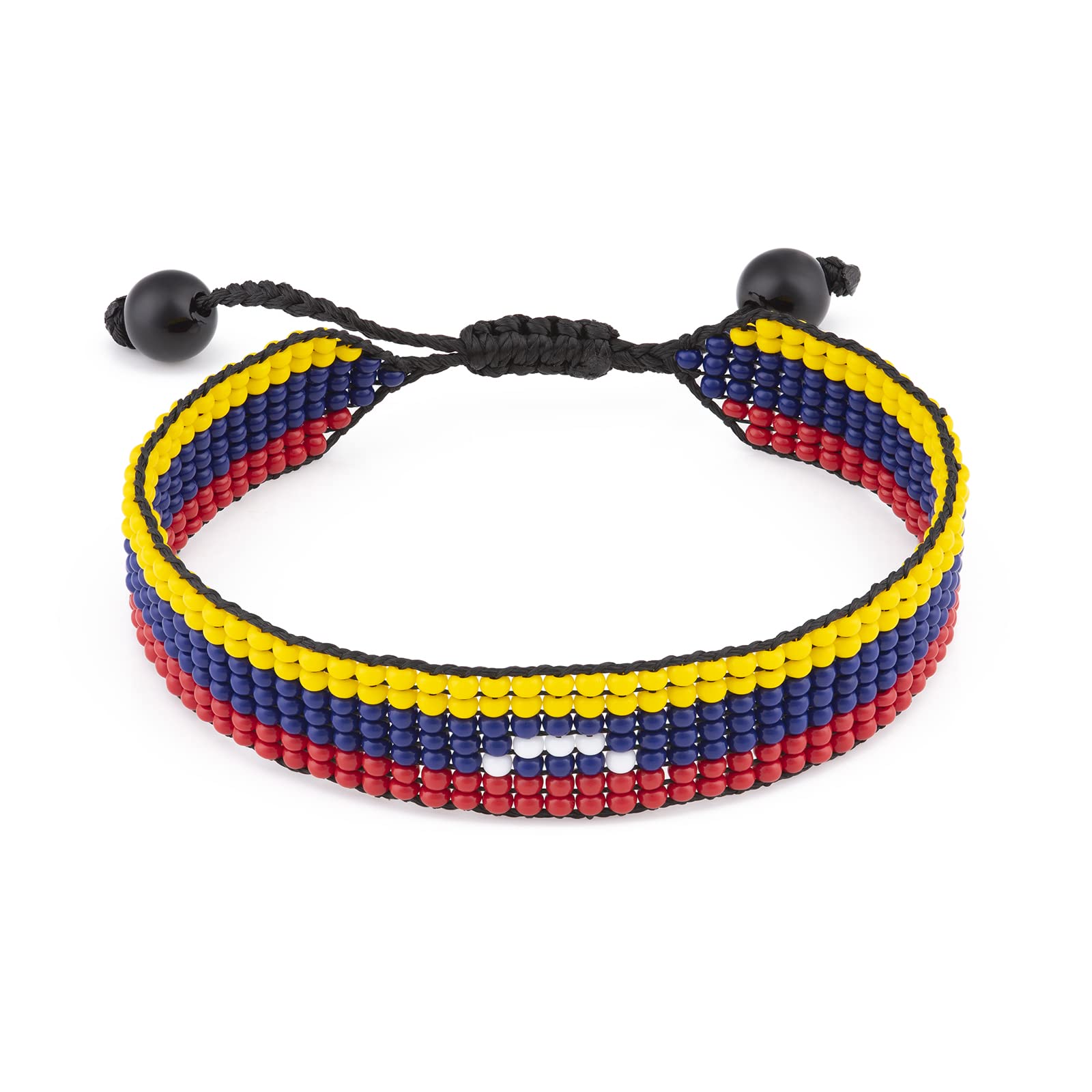 Venezuela Flag Bracelet: Handmade, Adjustable Boho-Style Rope Bangle with Patriotic Design