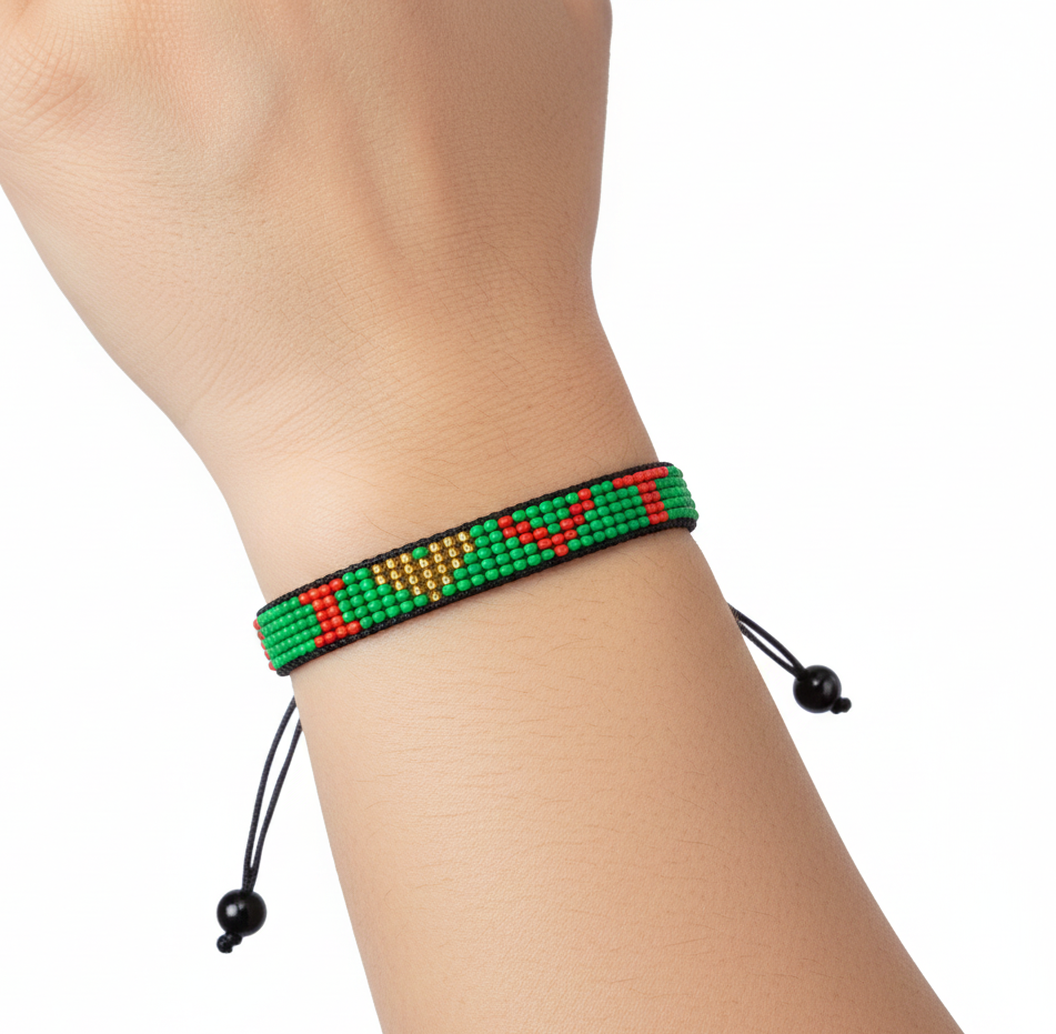 I Love Vermont Beaded Bracelet – Handcrafted & Adjustable
