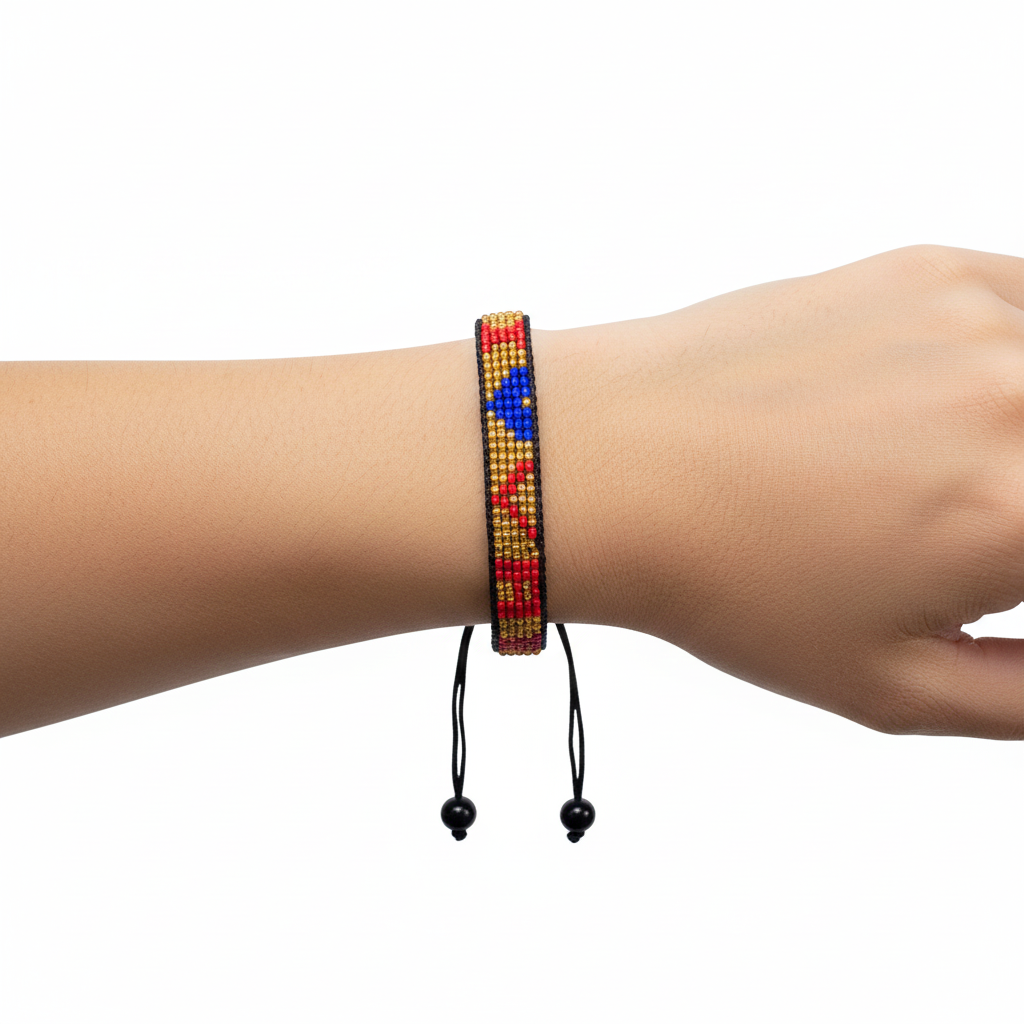 Ich liebe Virginia Perlenarmband – handgefertigt & verstellbar