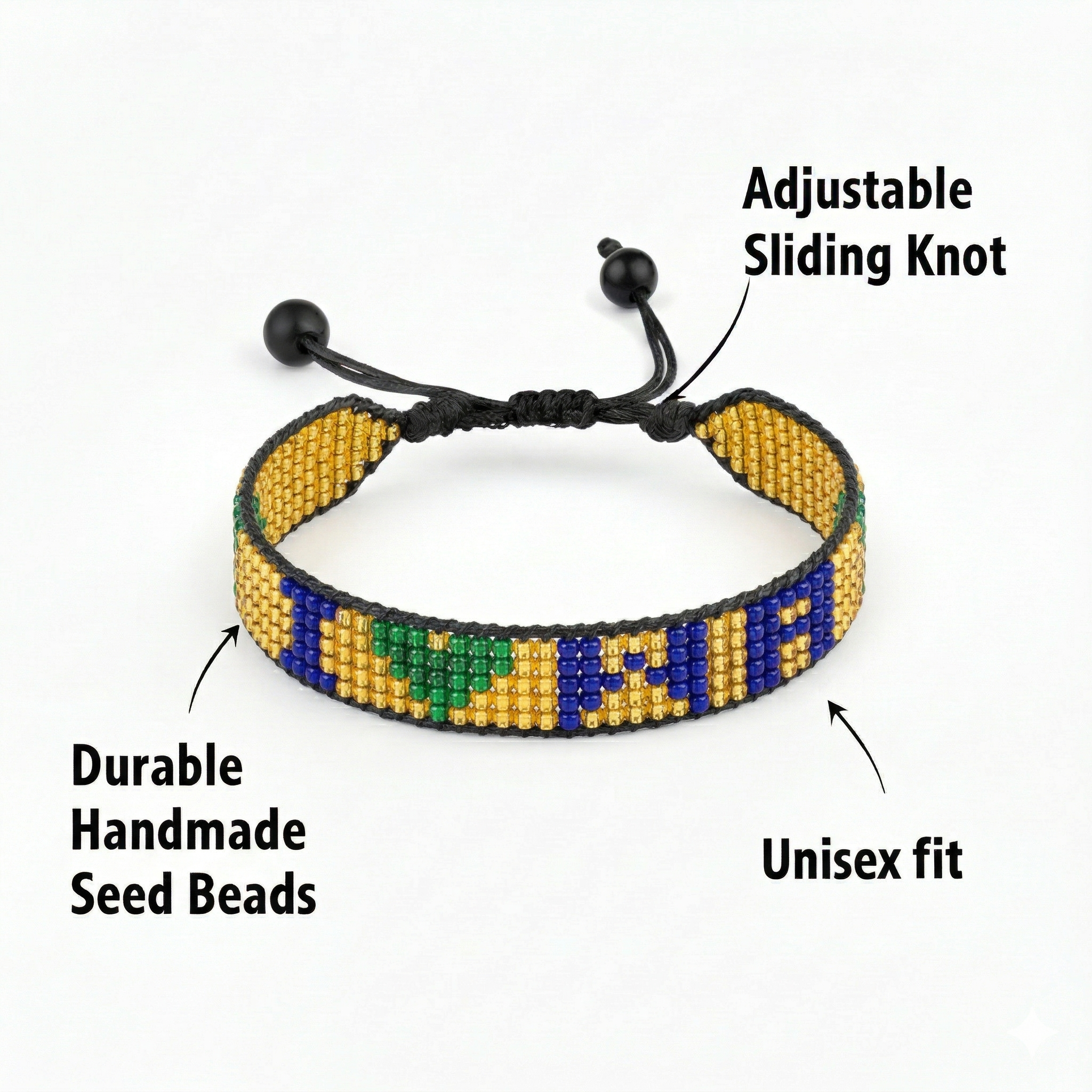 Ich liebe Washington Perlenarmband – Handgefertigt & Verstellbar