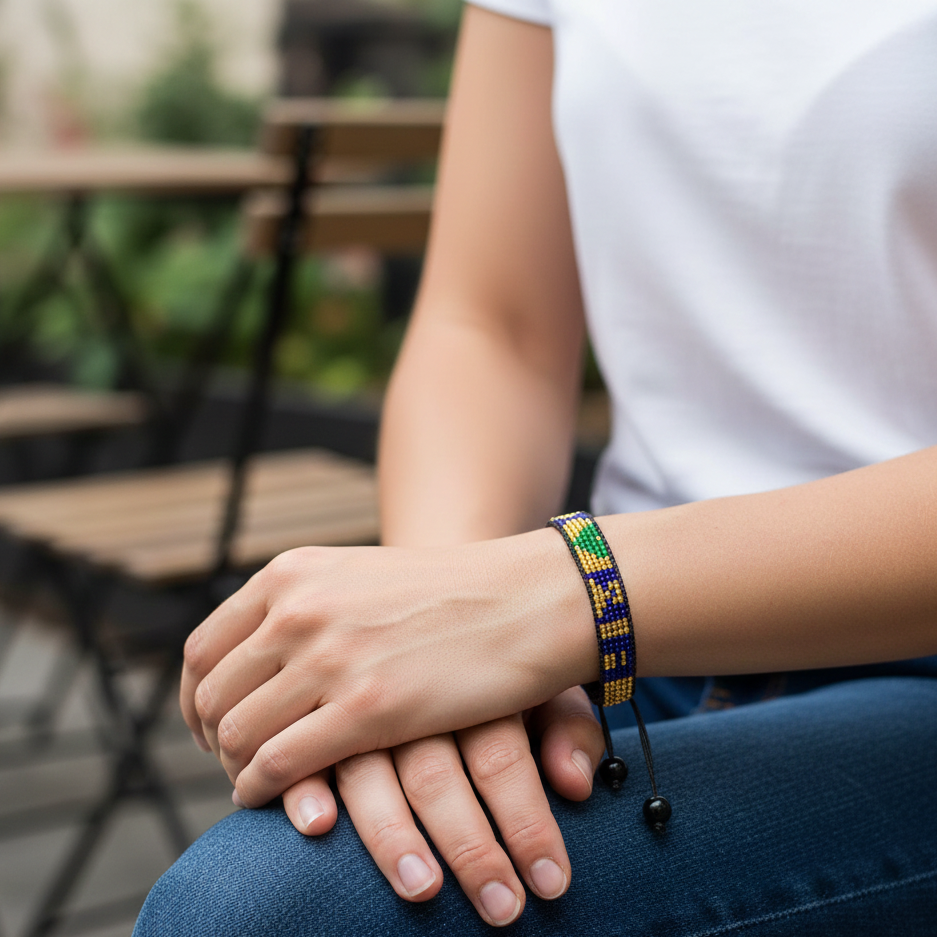 I Love Washington Beaded Bracelet – Handcrafted & Adjustable