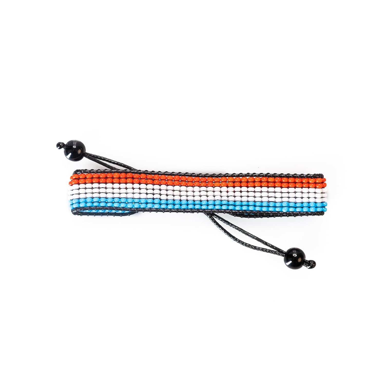 Luxemburg Flaggenarmband: Handgefertigtes, verstellbares Perlenarmband im Unisex-Patriotismus-Design