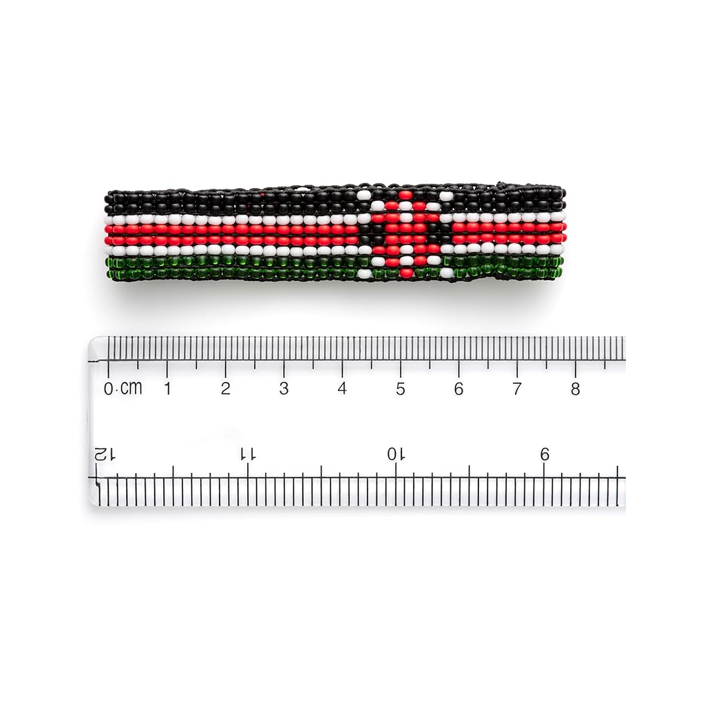 Bracelet Drapeau Kenya (Simple) - Ajustable et Extensible, Parfait pour les Adolescents et les Adultes ayant des Poignets plus Fins