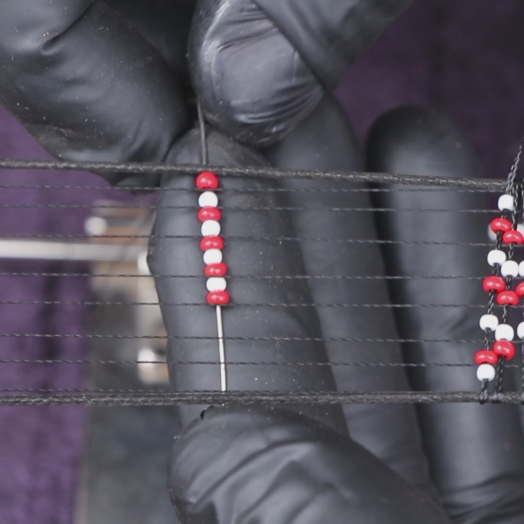 Bermuda Flag Bracelet:  Handmade, Adjustable Beaded Wristband