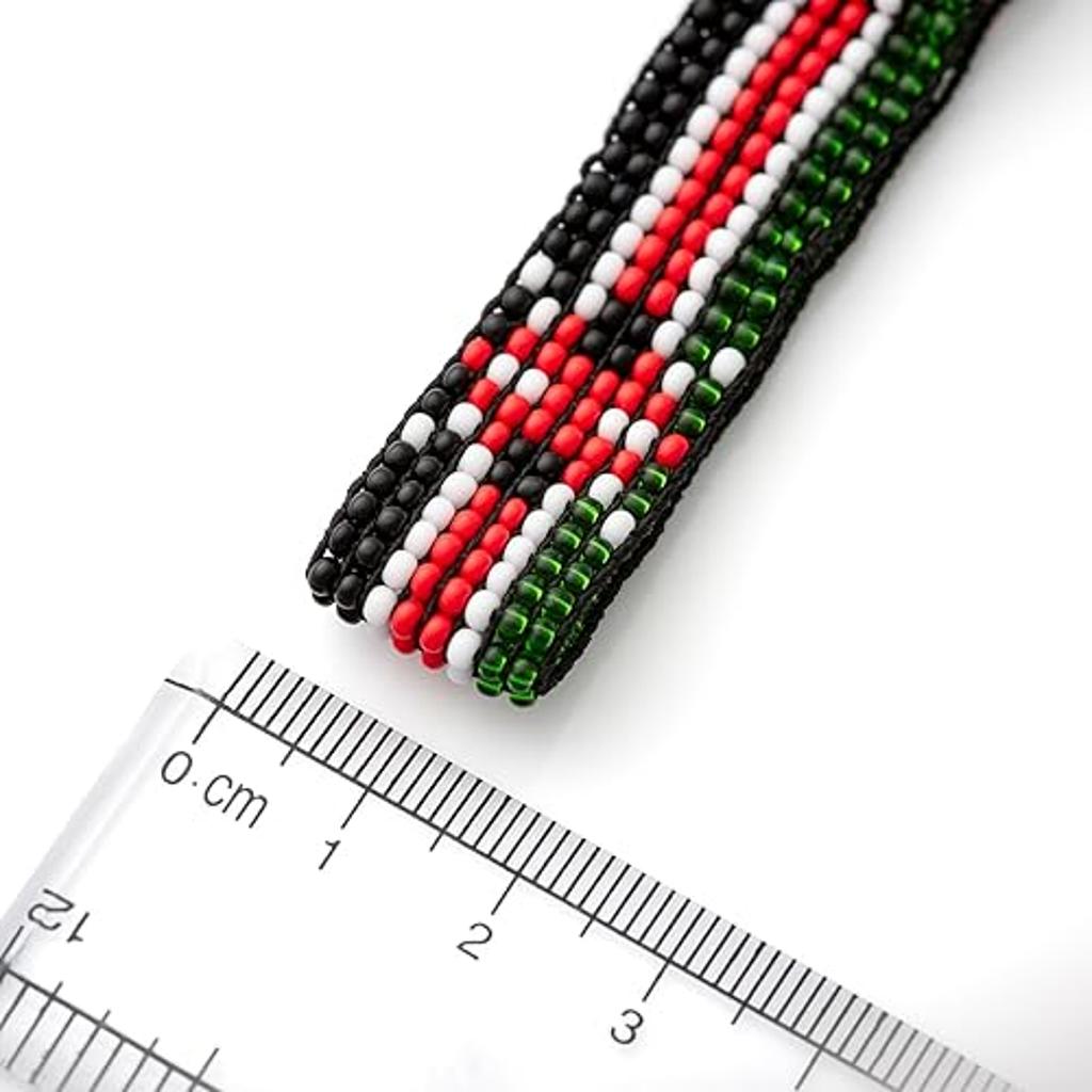 Bracelet Drapeau Kenya (Simple) - Ajustable et Extensible, Parfait pour les Adolescents et les Adultes ayant des Poignets plus Fins