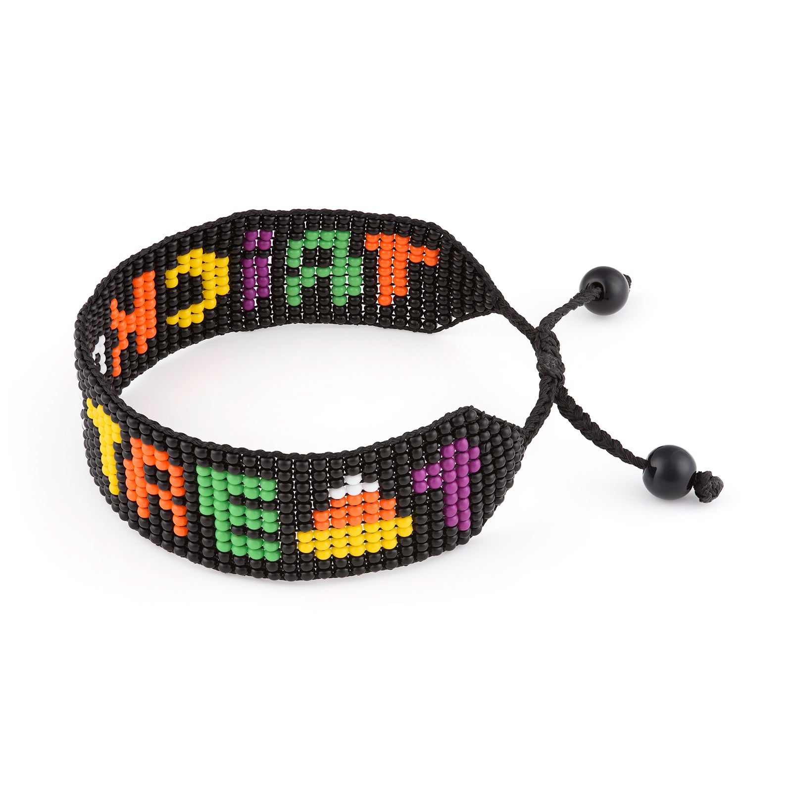Handgemachtes Perlenarmband „Süßes oder Saures“ – Verstellbarer Halloween-Schmuck