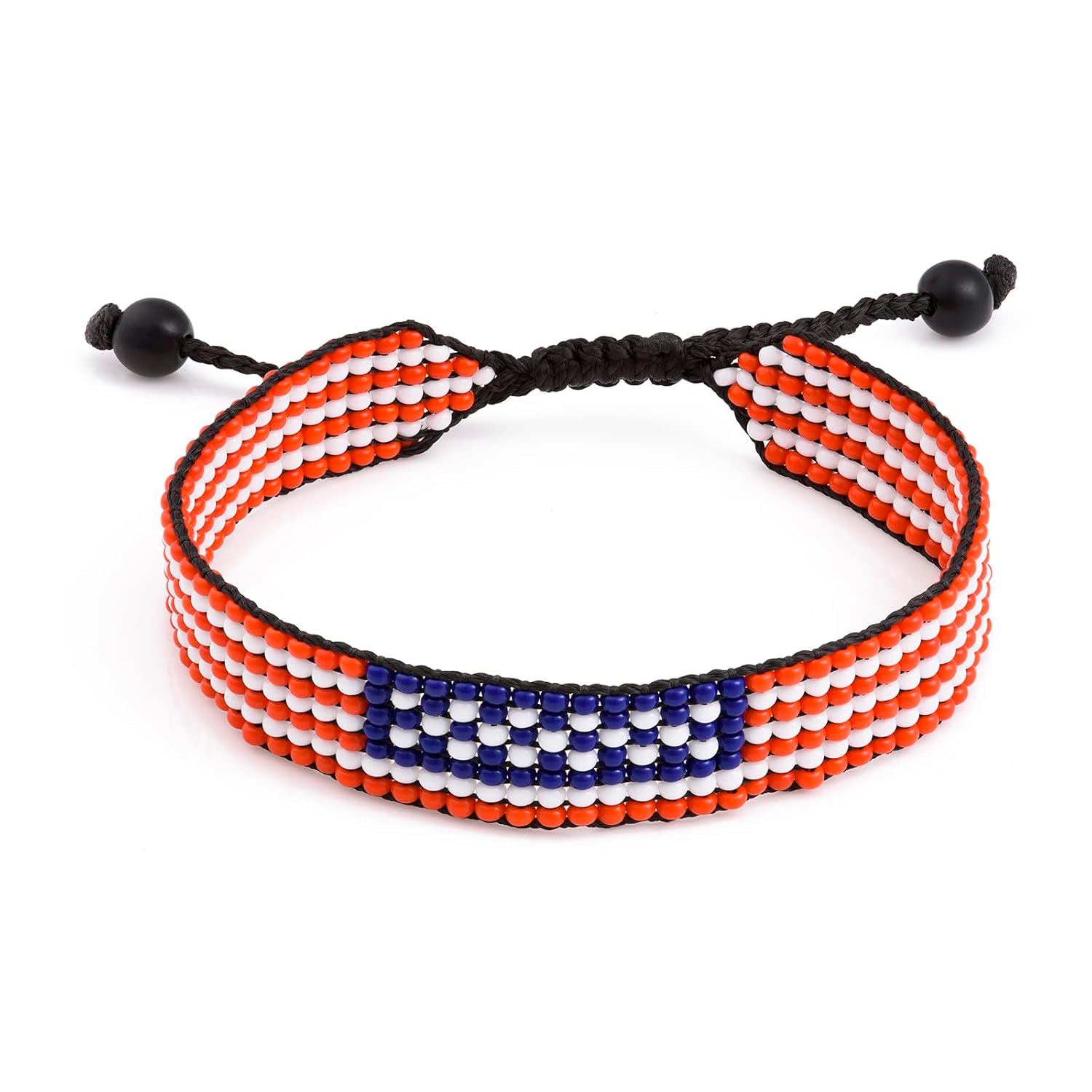 USA Flag Bracelet - Men's & Women's Handmade, Adjustable Bracelet - A Patriotic Statement (FLAG)