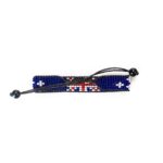 New Zealand Flag Bracelet: Handmade Bracelet,Adjustable Beaded Boho-Style Rope Bracelet with Patriotic Design