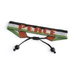 Handmade Adjustable Palestine Flag Beaded Bracelet - Show Your Support with Style