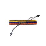 Armenia Flag Bracelet: Handmade Bracelet,Adjustable Beaded Boho-Style Rope Bracelet with Patriotic Design