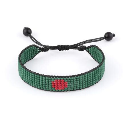 Bangladesh Flag Bracelet, Adjustable, Boho Style Rope Bracelet for Women, Men, Thread String