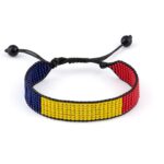 Chad Flag Bracelet, Adjustable, Boho Style Rope Bracelet for Women, Men, Thread String