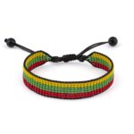 Lithuania Flag Bracelet, Adjustable, Boho Style Rope String Bracelet for Women and Men