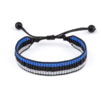 Estonia Flag Bracelet, Adjustable, Boho Style Rope Bracelet for Women and Men, Thread String