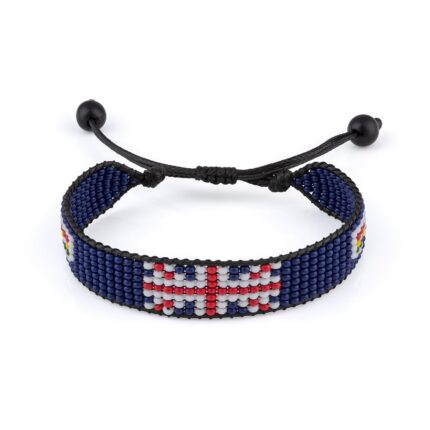 Cayman Islands Flag Bracelet, Adjustable, Boho Style Rope Bracelet for Women, Men