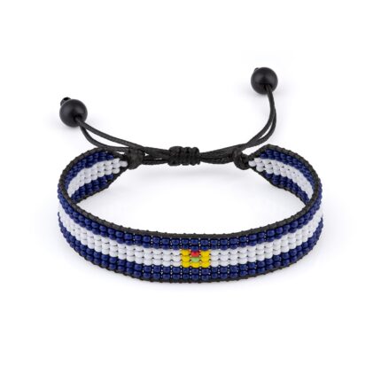 El Salvador Flag Bracelet, Adjustable, Boho Style Rope Bracelet for Women, Men, Thread String