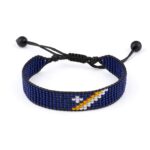 Marshall Islands Flag Bracelet, Adjustable, Boho Style Rope Bracelet for Women, Men, Thread String