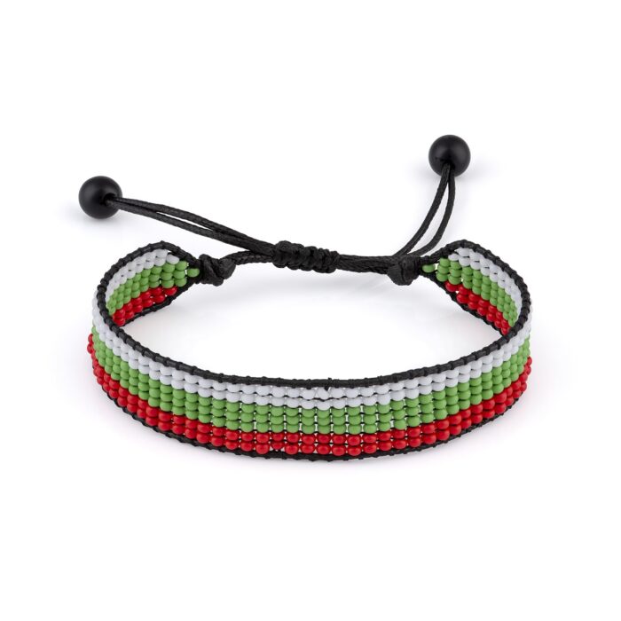 Bulgaria Flag Bracelet, Adjustable, Boho Style Rope Bracelet for Women, Men