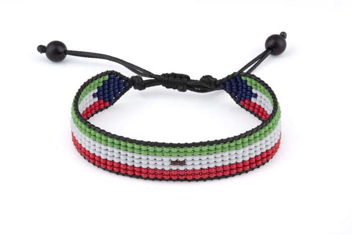 Equatorial Guinea Flag Bracelet, Adjustable, Boho Style Rope Bracelet for Women, Men, Thread String