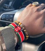 Handmade Adjustable Kenya Flag Beaded Bracelet - Show Your Pride