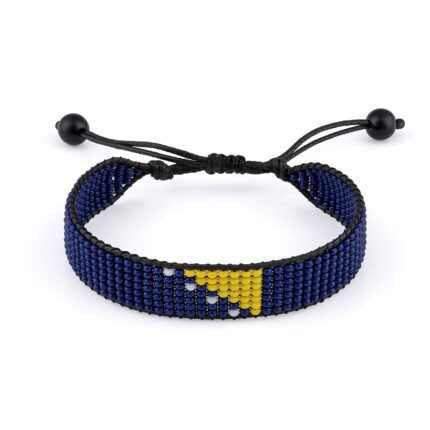 Bosnia and Herzegovina Flag Bracelet, Adjustable, Boho Style Rope Bracelet for Women, Men