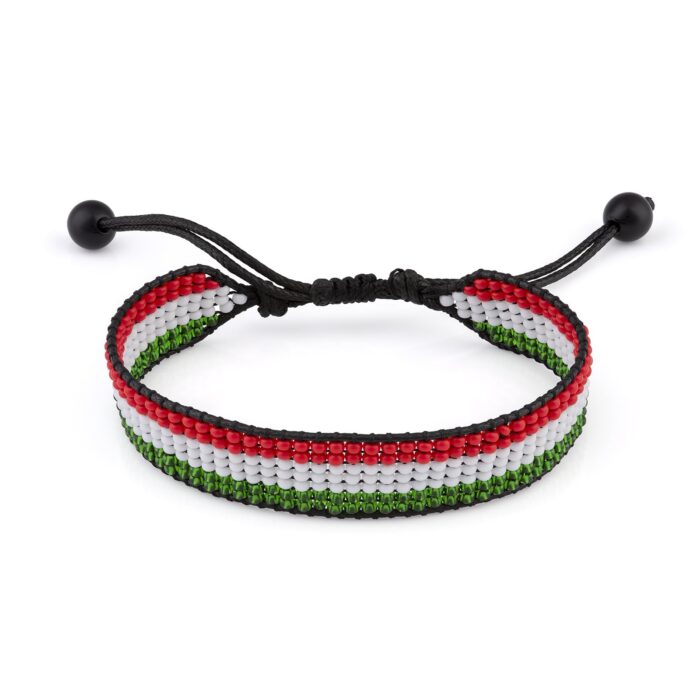 Hungary Flag Bracelet, Adjustable, Boho Style Rope Bracelet for Women, Men, Thread String